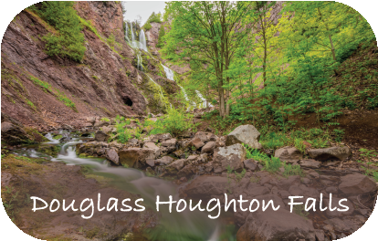 DOUGLASS HOUGHTON FALLS | RECTANGULAR BUTTON MAGNET