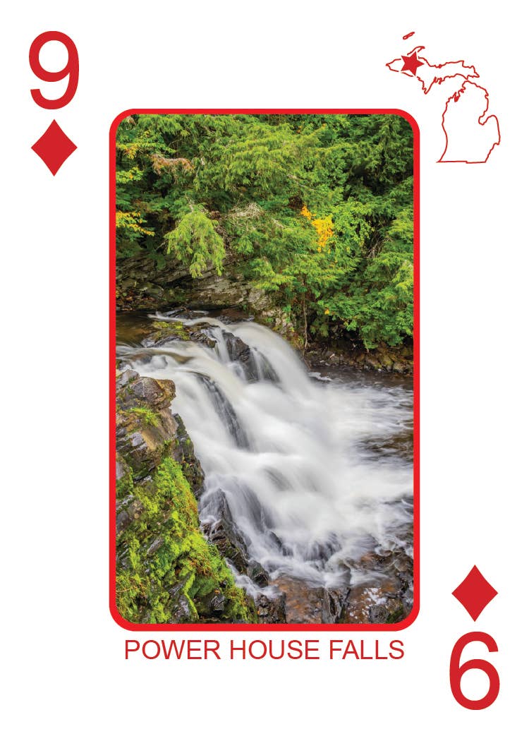 WATERFALLS OF MICHIGAN - Playing Cards - Euchre Friendly