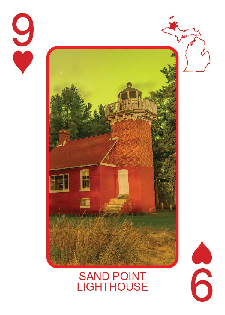 LIGHTHOUSES OF MICHIGAN - Playing Cards - Euchre Friendly