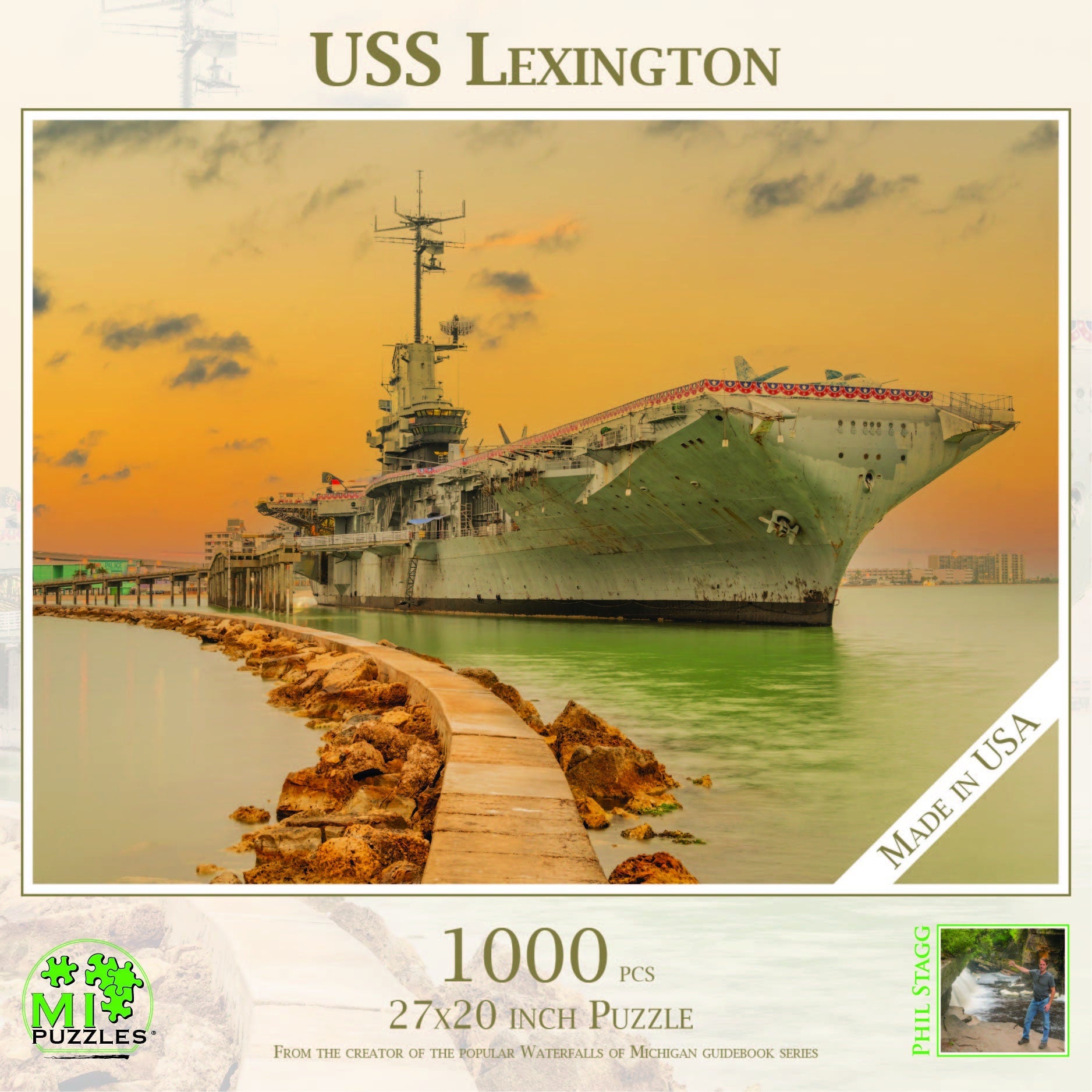 USS Lexington - 1000 Piece Jigsaw Puzzle - MI Puzzles by Phil Stagg Photography