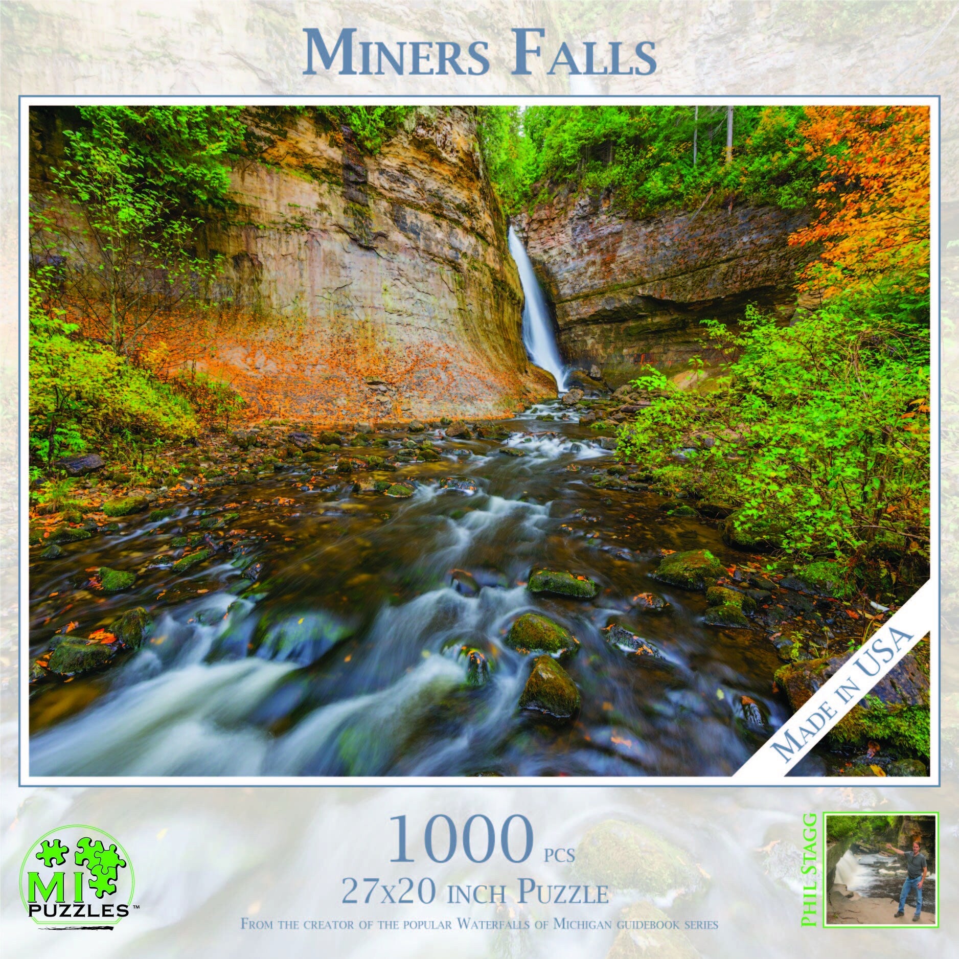 Miners Falls - 1000 Piece Jigsaw Puzzle - MI Puzzles by Phil Stagg Photography