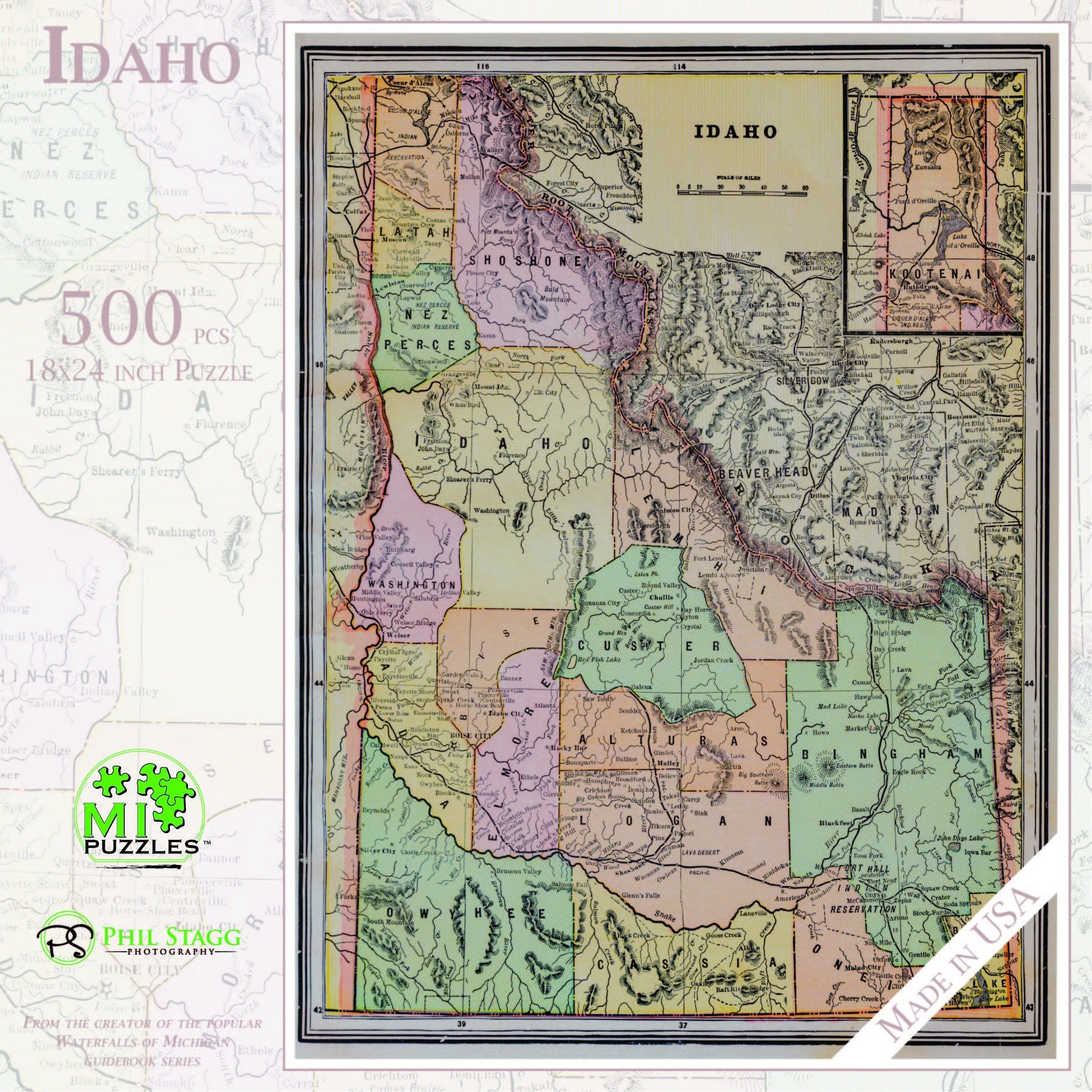 Idaho - 500 Piece Jigsaw Puzzle - MI Puzzles by Phil Stagg Photography