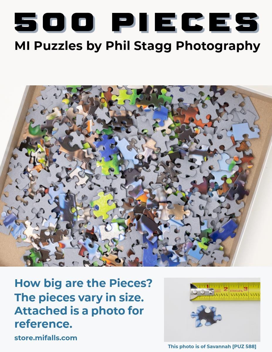 Image of Wagner Falls - 500 Piece Jigsaw Puzzle - MI Puzzles by Phil Stagg Photography